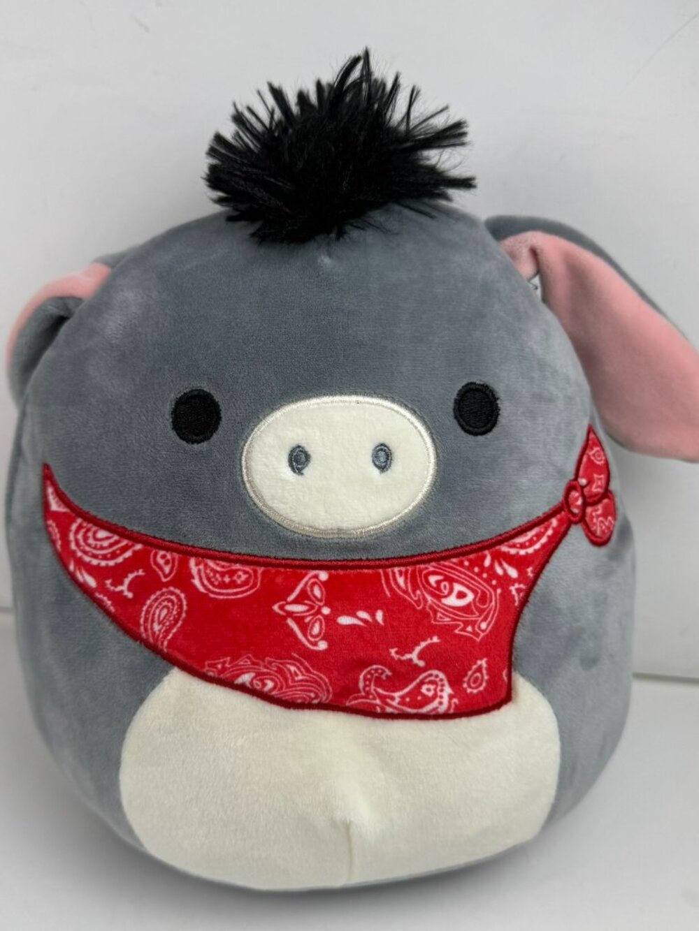 Squishmallows Jason the Donkey 8" Plush Red Bandana Kellytoy Western Stuffed Toy